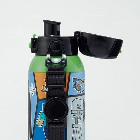 Skater 儿童用 不锈钢水杯 直饮 600毫升 儿童款轻量型 Minecraft 25 Minecraft 男孩 保冷专用 waterbottle 运动水杯 儿童 儿童 儿童 水瓶 STCH6-A