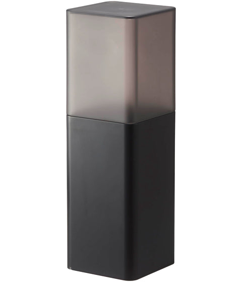 Yamazaki 5373 Cutlery Stand with Lid, Black, Approx. W 3.1 x D 3.1 x H 9.8 inches (8 x 8 x 25 cm), Tower, Dust Prevention, Dividers Included
