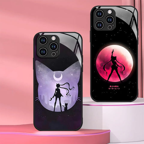 Gsocel iPhone16用ケース美少女戦士セーラームーン 強化ガラス素材 ストレートエッジ 落下防止 指紋防止 お手入れ簡単 オールインクルーシブ レンズ保護 ファッション 漫画 iPhone16 用