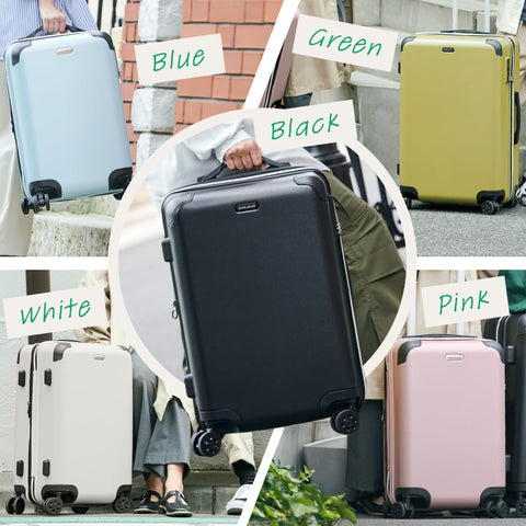 【レジェンドウォーカー(LEGEND WALKER)】 スーツケース キャリーケース Mサイズ 容量拡張機能付きで旅先で荷物が増えても対応可能タイプ 耐衝撃 ピンク 5515-57
