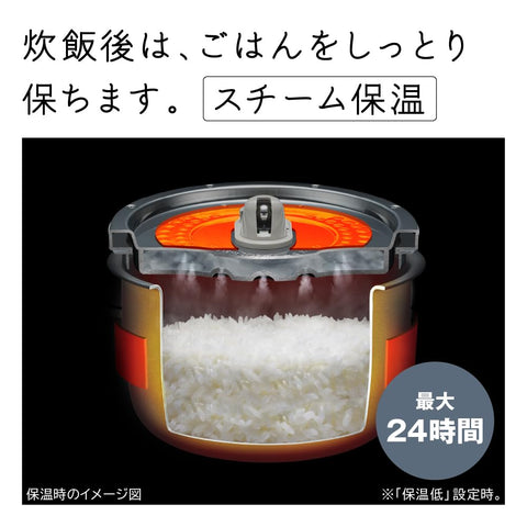 日立 炊飯器 5.5合 圧力&スチームIH 蒸気カット RZ-V100GM W フロストホワイト 八代目儀兵衛 監修 日本製 大火力 沸騰鉄釜 ふっくら御膳