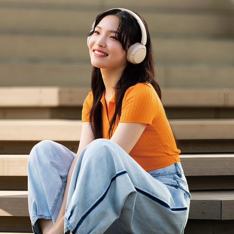 Sony Wireless Headphones WH-CH520: Bluetooth Compatible/Lightweight Design: Approx. 5.1 oz (147 g) / Compatible with a Dedicated App to Customize Your Favorite Sound Quality "Equalizer" Settings/Beige