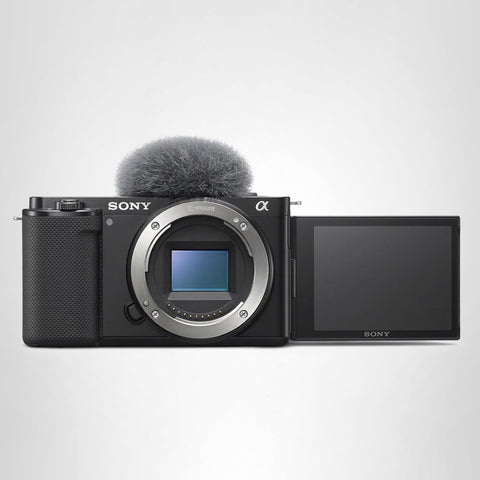 Sony Interchangeable Lens Vlog Camera Body (without Lens) Sony ZV-E10 Digital Camera B, VLOGCAM, Windscreen Included, Black