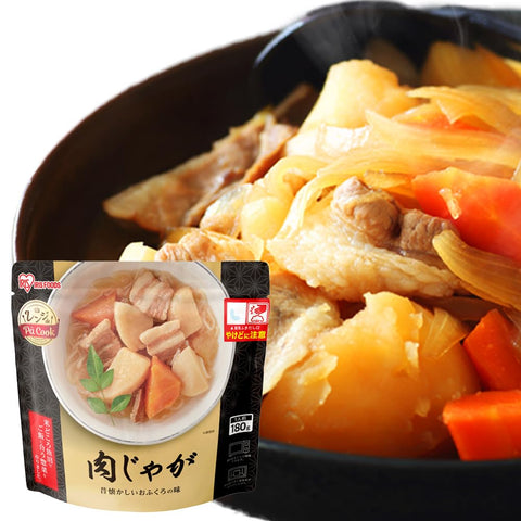 Iris Ohyama Range de Pa Cook Range-Up Stewed Meat and Potatoes, Boil-in-Bag, 6.3 oz (180 g), Side Dish, Microwaveable