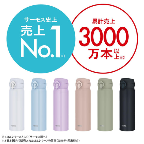 【食洗機対応モデル】 サーモス 水筒 真空断熱ケータイマグ 500ml スノーホワイト 飲み口外せてお手入れ簡単 軽量タイプ ワンタッチオープン ステンレス ボトル 保温保冷 JNL-S500 SN-WH