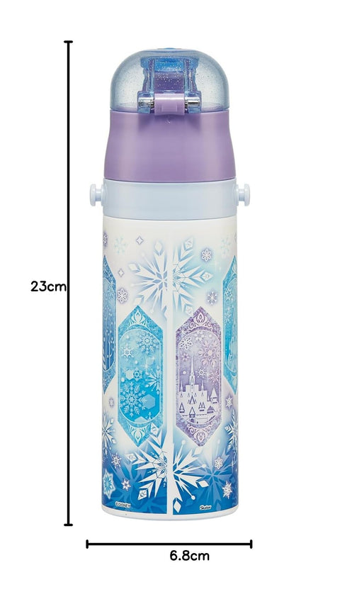 스케이터 (스케이터) 어린이용 스테인리스 스틸 물병, 직접 마실 수 있는, 470ml, 어린이용, 경량 타입, 디즈니 겨울왕국 25, 여아용, 단열 물병, 스포츠 보틀, 어린이, 어린이, 물병, SDC4-A
