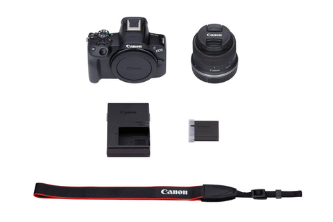 캐논 미러리스 SLR EOS R50 스탠다드 줌 렌즈 키트 (RF-S18-45) 블랙/APS-C/약 375g EOSR50BK-1845ISSTMLK
