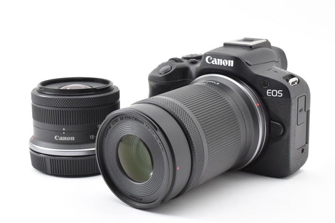 캐논 미러리스 SLR EOS R50 더블 줌 키트 (RF-S18-45+RF-S55-210) 블랙/APS-C/약 375g EOSR50BK-WZK