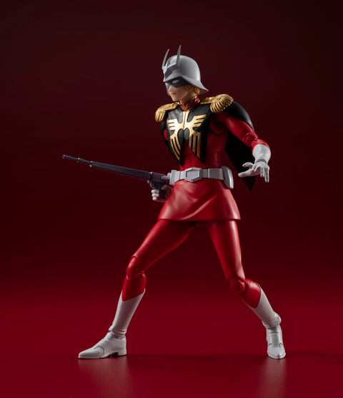 TAMASHII NATIONS S.H. Figuarts Mobile Suit Gundam Char Aznable, Approx. 6.1 inches (155 mm), PVC & ABS, Pre-painted Action Figure