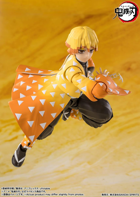TAMASHII NATIONS S.H.Figuarts 鬼灭之刃 我妻善逸 约140毫米 PVC&ABS材质 已上色可动手办