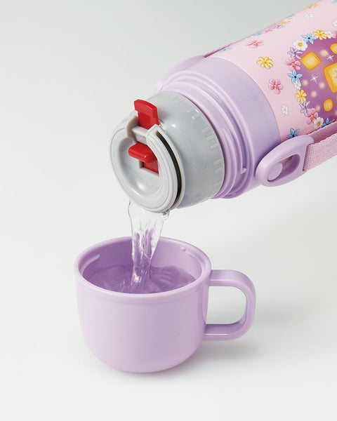 스케이터 (스케이터) 어린이용 스테인리스 스틸 물병, 투웨이, 다이렉트 드링크, 470ml, 컵 드링크, 430ml, 어린이용, 경량 타입, 라푼젤 온 더 디즈니 타워 25 단열 물병, 스포츠 보틀, 어린이, 어린이, 물병, SKDC4-A