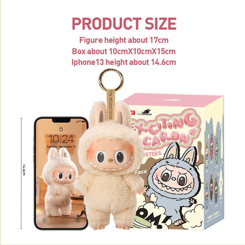 POP MART THE MONSTERS Exciting Macaron 毛絨玩具 系列【1件】 Pop Mate 扭蛋 百葉窗 盒裝 手辦 塑膠模型 高級 玩具 PVC 軟乙烯基 原創 人物 生日禮物