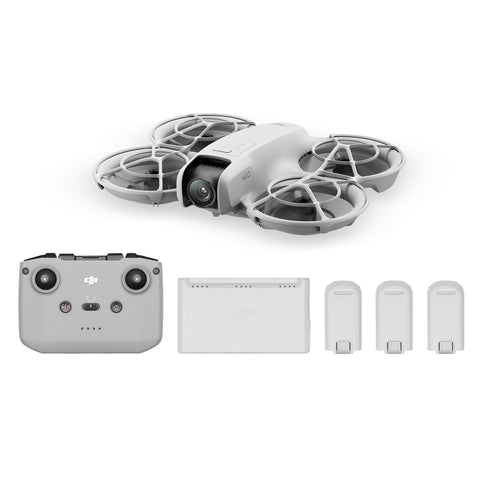 DJI Neo Fly More Combo Drone with Camera, 4K UHD Camera, Small Drone, FPV Drone, 3 Batteries, 54 Minutes Total Flight Time, 135g Lightweight, Auto Tracking Drone, Take Off from the Palm, AI Subject