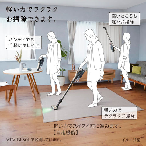 手持式吸塵器 [旋風式 / 無線] 淺金色 日立 PV-BL50L-N