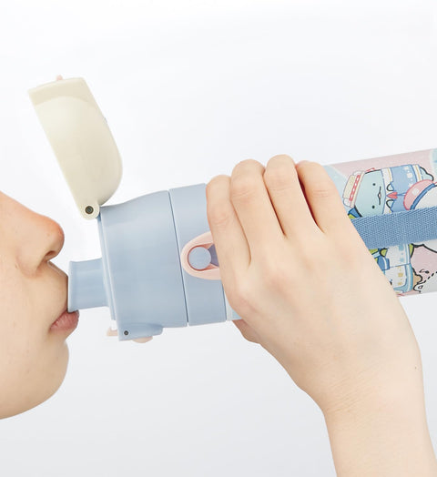 스케이터 (스케이터) 어린이용 스테인리스 스틸 물병, 투웨이, 다이렉트 드링크, 470ml, 컵 드링크, 430ml, 어린이용 경량 타입, 스밋코 구라시, 폴라베어 홈타운, 여아용, 단열 물병, 스포츠 보틀, 어린이, 어린이, 어린이, 물병, SKDC4-A
