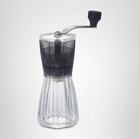 HARIO Octo Ceramic Coffee Mill Hand Grinder Octo MOC-3-TB, Transparent Black