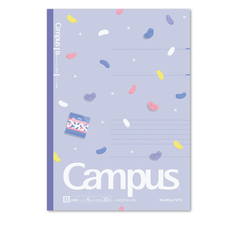 Kokuyo Notebook, Campus Notebook, Limited Edition B5, Dot B Ruled, Pack of 5 Colors, Snack Motif, No-3CBTN-L36X5, B Ruled (0.2 inches (6 mm)