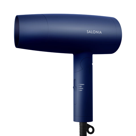SALONIA Speedy Ion Hair Dryer, High Airflow, Fast Drying, Lightweight, Negative Ion Hair Dryer, SL-013ANV, Navy