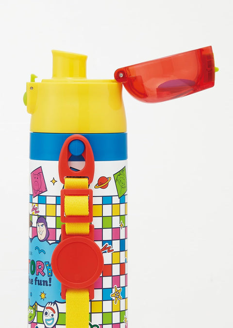 Skater SDC4-A Children's Stainless Steel Water Bottle, Direct Drinking, 16.5 fl oz (470 ml), Children's Friendly, Lightweight Type, Disney Toy Story, 25 Boys, Cold Insulation, Sports Bottle, For Kids