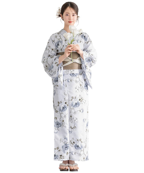 [SOUBIEN] ソウビエン 浴衣 3点 セット セパレート 新二部式浴衣 floro レディース (浴衣/半幅帯/伊達締め)