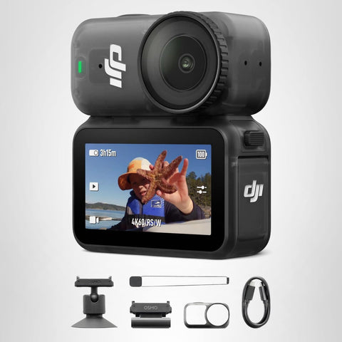 DJI Osmo Nanoスタンダードコンボ (128GB) ウェアラブルカメラ 小型4K／60fps Vlogカメラ 1/1.3インチセンサー 143°広角FOV映像 200分録画 迅速なコンテンツ転送 スポーツ Vlog用磁気POVカメラ4K