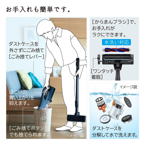 サイクロン式スティッククリーナー パワーブーストサイクロン 充電式 自走式パワーブラシ サテンブラック 日立 PV-BH900SM-K