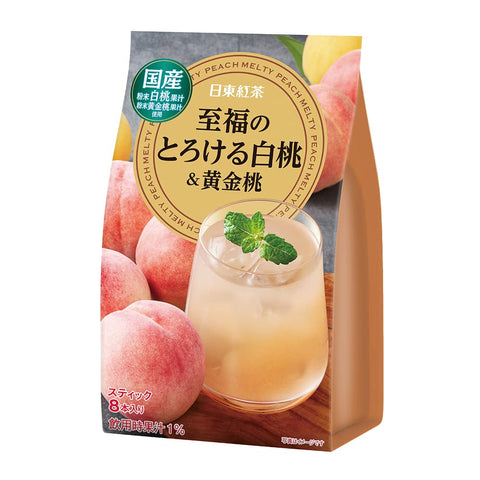 Mitsui Norin Nitto Black Tea, Blissful Melting White Peach & Golden Peach, 8 x 3 Pieces