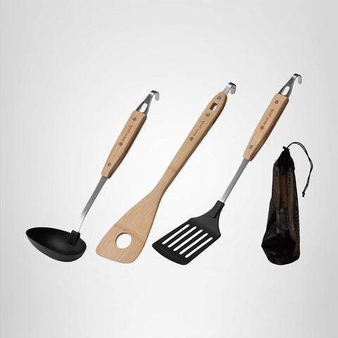 Snow Peak CS-217 Kitchen Tool Set with Storage Case for Camping and Outdoor Activities