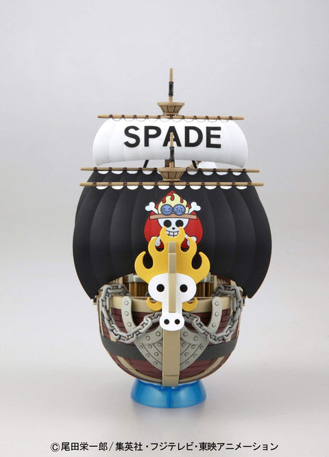 Bandai Spirits One Piece Great Ship (Grand Ship) Collection, Pirate Ship of Spade Pirates, Color Coded Plastic Model