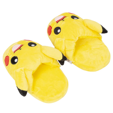 [MORIPiLO] ポケモン スリッパ 室内 ルームシューズ (ピカチュウ ふわもこクニャック) 23.0-25.0cm 子供 大人兼用 ぬいぐるみ グッズ 可愛い プレゼント イエロー pokemon ポケットモンスター キャラクター まくらのモリシタ