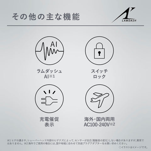 パナソニック シェーバー ラムダッシュ 3枚刃 電動 髭剃り メンズ 充電スタンド 密着スイングヘッド ES-L340D-R 赤