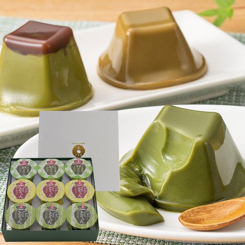 Kiyo泉 敬老日 抹茶布丁 焙茶布丁 (110克×9個) 抹茶甜點 宇治金時布丁 蛋白豆漿 西糕禮品 甜點 獨立包裝 京都 常溫 特產 敬老日禮物