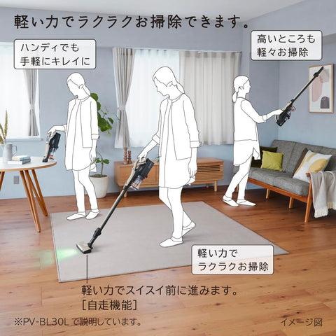 手持式吸塵器 [旋風式 / 無線] 米色 日立 PV-BL30L-C
