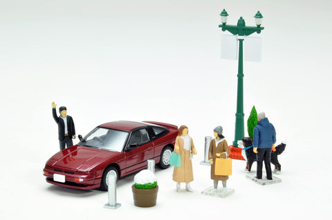 GEO COLLE64 1/64#汽车卡扣08a 都市街角 (日产 180SX TYPE-II 特别选择安装车 ) ABS・PVC制 已涂装完成 部分组装完成 人偶・小物件 + 压铸制造 完成 迷你车套装 316848