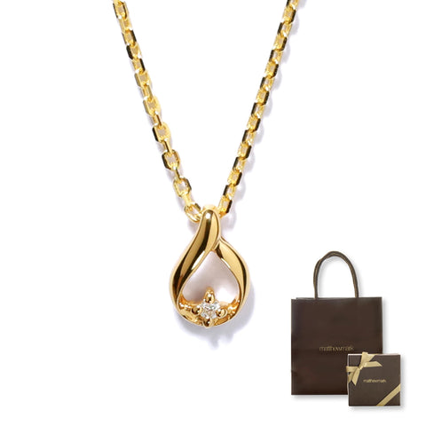 Matthewmark Women's Baby Diamond Necklace, Birthday Gift, Popular, Gold, 18K Platinum, 925 Silver, Italian Chain