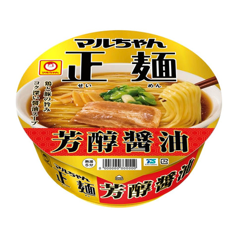 Maru-chan Masamen Cup, Aromatic Soy Sauce, 4.2 oz (120 g) x 12 Pieces / Cup Noodles, Instant Ramen (Resilient Texture Like Raw Noodles x Strong Taste Soy Sauce Soup), Box Buy, Ramen, Toyo Suisan