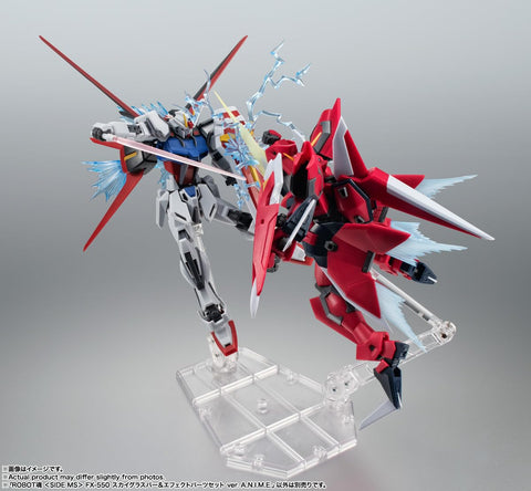 TAMASHII NATIONS Robot Spirits Mobile Suit Gundam SEED FX-550 Sky Glass Spur & Effect Parts Set Version A.N.I.M.E. Approx. 3.9 inches (100 mm), PVC & ABS Pre-painted Action Figure