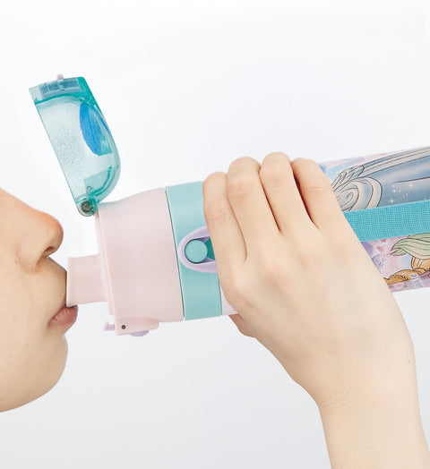 스케이터 (스케이터) 어린이용 스테인리스 스틸 물병, 투웨이, 다이렉트 드링크, 470ml, 컵 드링크, 430ml, 어린이용, 경량 타입, 디즈니 프린세스, 25명의 여아용, 단열 물병, 스포츠 보틀, 어린이 물병, SKDC4