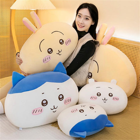 AKFJP Rabbit, Plush Cushion, Rabbit, Toy, Animal, Body Pillow, Day Pillow, Children's Day, Girls, Boys, Adults, Children, Healing, Fluffy, Christmas, Cute, Funny, Mochi, Birthday, Present, 23.6 inches