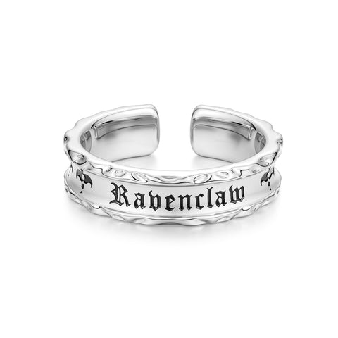 FANCIME x Harry Potter Official Collaboration Women's Men's Ring Gryffindor Slytherin Ravenclaw Hufflepuff Ring Hogwarts Four Dorm Adjustable Ring Open Rig Silver Gold Halloween Christmas Present