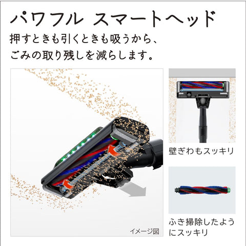 Hitachi PV-BH900SL-K Cyclone Stick Cleaner, Rechargeable, Self-propelled Power Brush Type, Satin Black