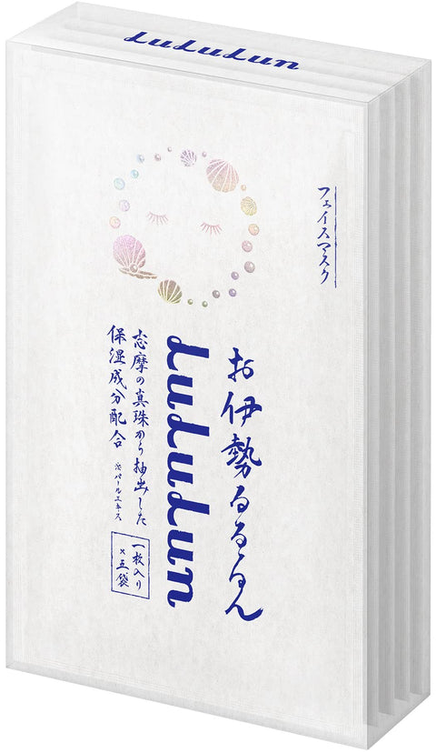 Lululun Face Mask Pack Ise Rururun (Floral Pearl Scent), 1 Sheet x 5 Bags