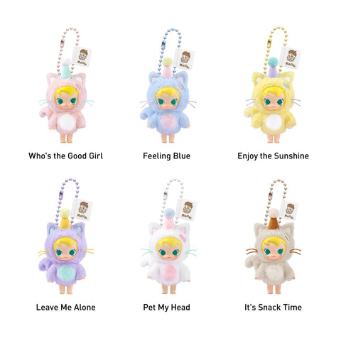 POP MART Baby Molly Pocket Friends 系列 毛绒玩具挂件【1件】 Pop Mate 扭蛋 百叶窗 盒装 手办 塑料模型 高级 玩具 PVC 软乙烯基 原创 人物 生日礼物
