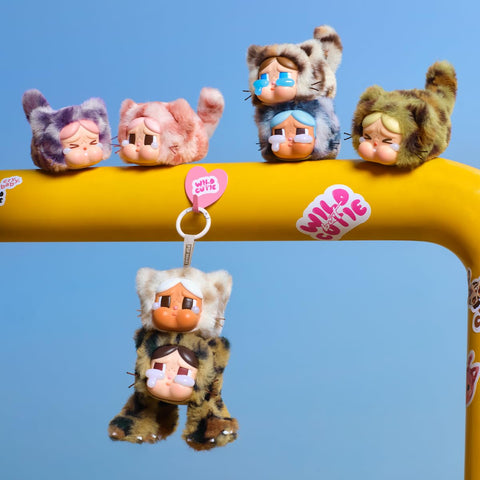 POP MART CRYBABY Wild but Cutie Series - Plush Pendant, Assorted Box, 6 Pieces, Popmart, Popmart, Pop-Mart, Pop-mart, Pop-mart, Pop-Toy, Plush, Blind Box, Plastic Model, Premium Toy, PVC, Soft Vinyl