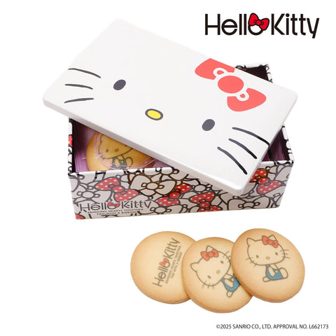Naga Toya (Naga Toya) Hello Kitty Printed Cookie Tin, 10 pieces, Hello Kitty