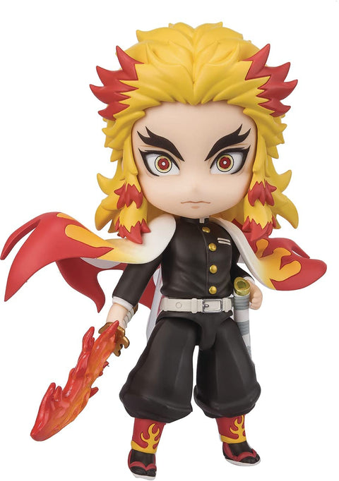 TAMASHII NATIONS Figuarts Mini Demon Slayer Kyojuro Rengoku Flame Breathing Mini Figure, Approx. 3.5 inches (90 mm), PVC/ABS, Painted Action Figure
