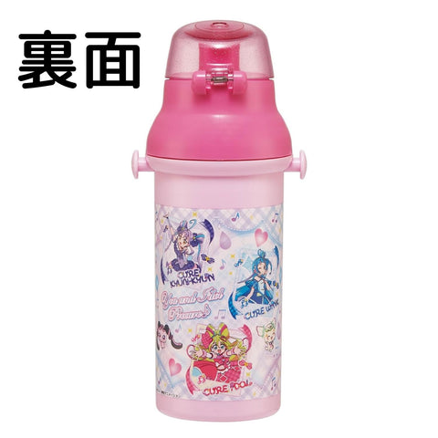 Skater PSB5SANAG-A Children's Plastic Water Bottle, 16.9 fl oz (480 ml), One-Push Closure, Antibacterial, Child-Friendly, Lightweight, Antibacterial Treatment, Made in Japan, Kimi to Idol Pretty Cure,
