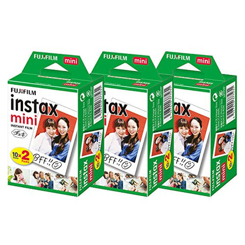 Fujifilm Instax Mini Color Film 2-Pack JP2 (20 Sheets) Set of 3 [60 Sheets] Multicolor