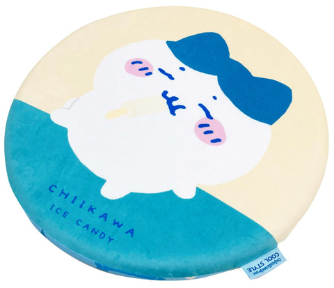 MORIPiLO 4621392 Chiikawa Chiikawa Hachiware Seat Cushion, 15.7 x 15.7 inches (40 x 40 cm), Round, Cooling Sensation, Low Rise, Character Goods, Small and Cute Guy, Beige