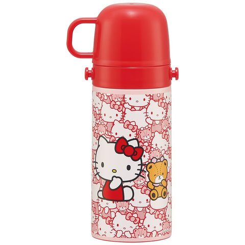 Skater 兒童用 不鏽鋼水杯 兩用 420毫升 水杯飲用 350毫升 三麗鷗 Hello Kitty 漱口水 對兒童友善的輕量 女孩 保溫 保冷 小容量型 waterbottle 運動水杯 可愛 兒童 兒童 水瓶 SKDC3-A